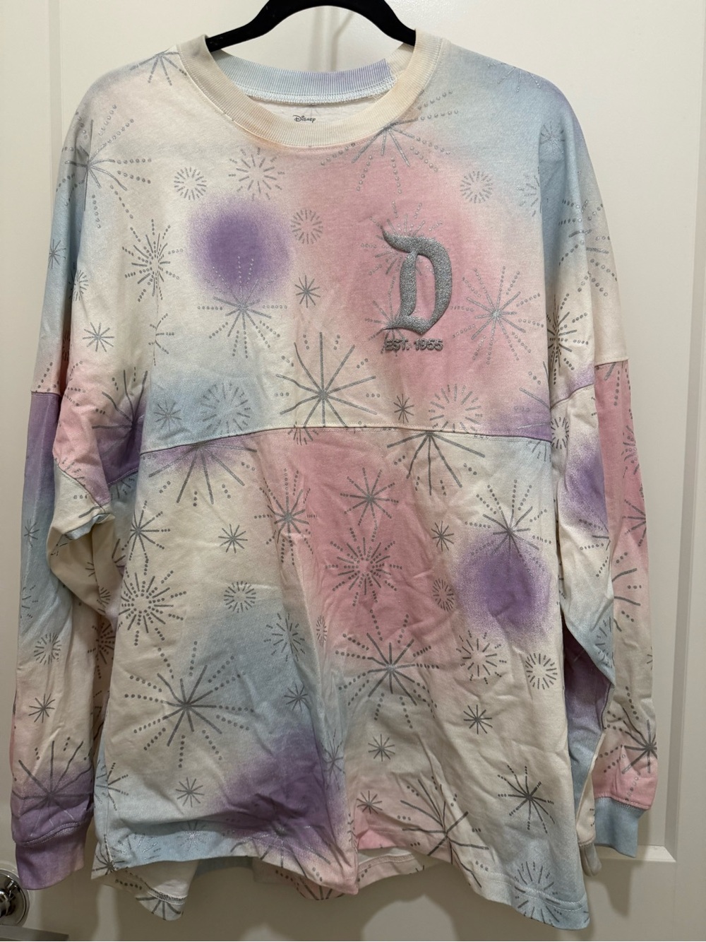 Disney Pastel Starburst Tie-Dye Sweatshirt in Pink Purple Blue